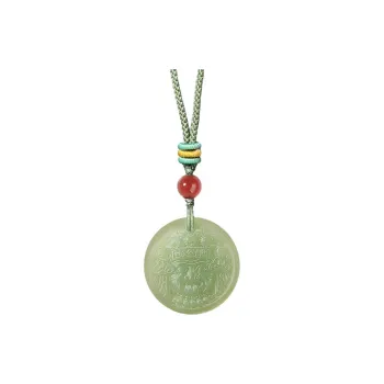 Royal Heaven's Choice Hetian Jade Pendants White Jade/Pale Greenish White Jade Unisex