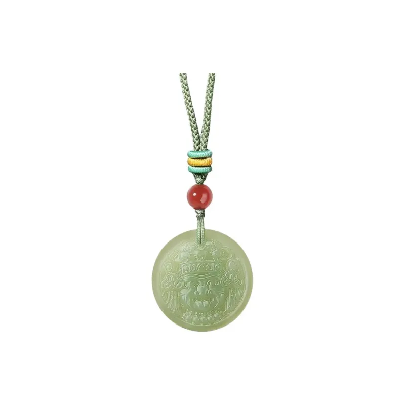 Royal Heaven's Choice Hetian Jade Pendants White Jade/Pale Greenish White Jade Unisex-0