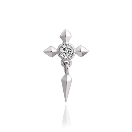 MAGICPOLE 925 Sterling Silver Stud Earrings Men's Silver-4