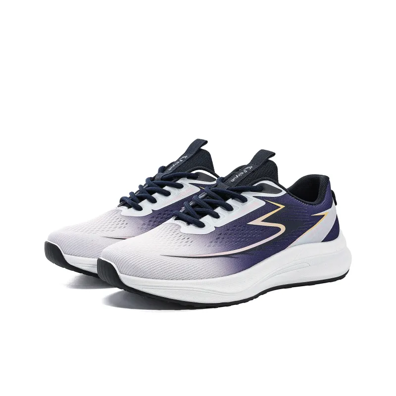 Feiyue Shock Absorbers Slip Resistant Breathable Low Top Casual Running Shoes Women's White Blue Pink-1