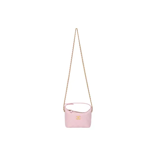 CHANEL Cow Leather Lunch Bag, Shoulder Bag, Crossbody Bag, Handbag Women's Pink
