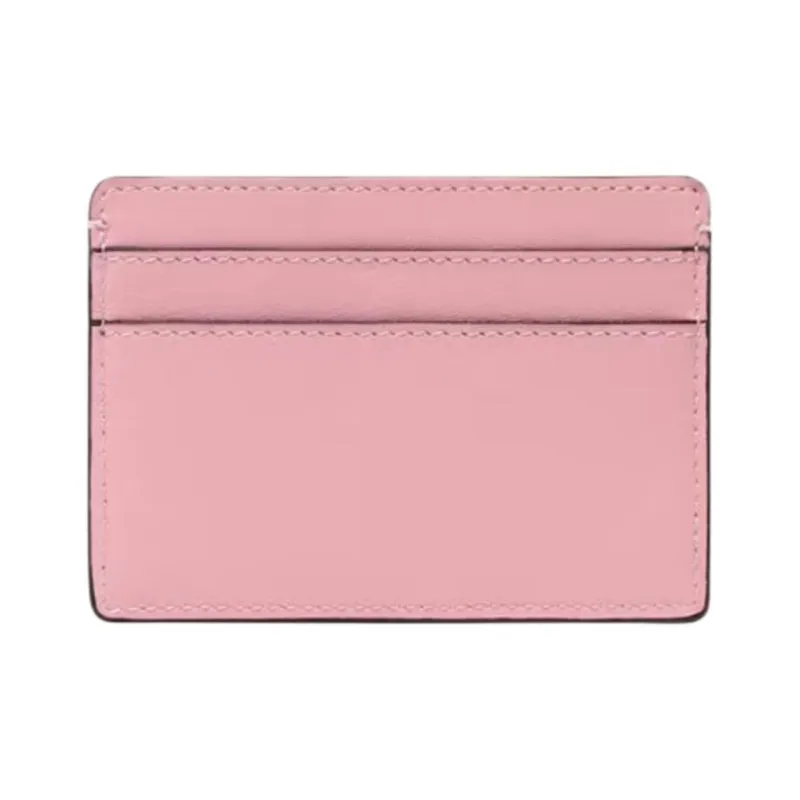 VERSACE Cow Leather Card Holder Card Holder Women's Pink-1
