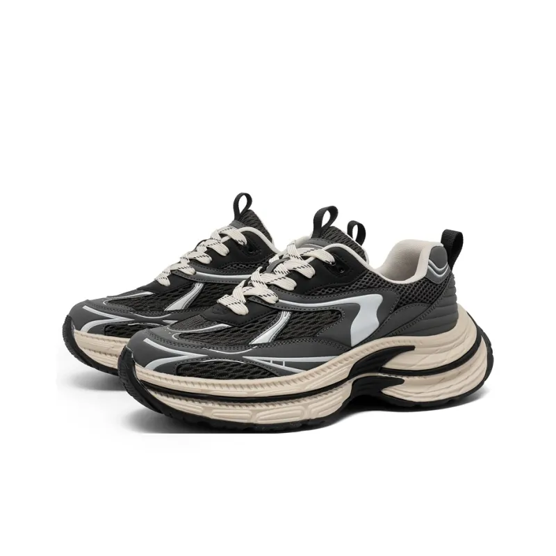 KYMOOU Anti Slip And Wear Resistant Height Increasing Low Top Chunky Sneakers Men's-9