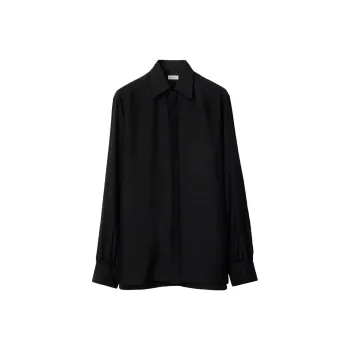 Burberry Pointed-collar Silk Shirt