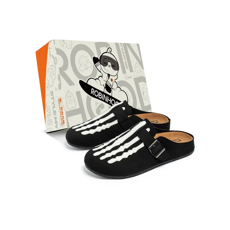 ROBINHOOD Odor Resistant Abrasion Resistant Slip Resistant Antibacterial Closed Toe Slippers Men's Box Included-0