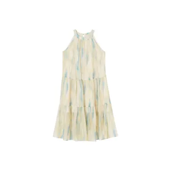 XIANGYING Sleeveless Dress Women's Yellow