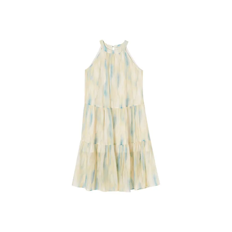 XIANGYING Sleeveless Dress Women's Yellow-0