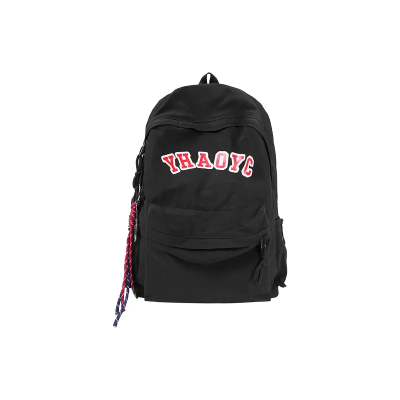 WICKBUEN Nylon Backpack Unisex White/Black/Burgundy/Blue-6