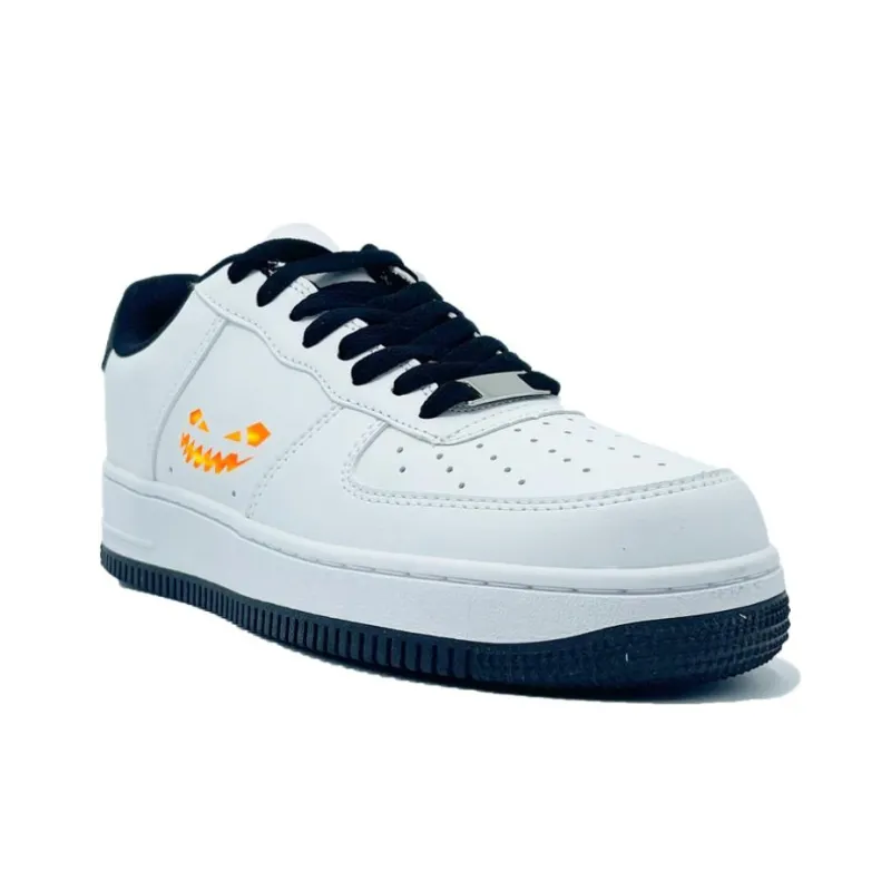 PAIN OR PLEASURE Slip Resistant Low Top Skateboard Shoes Unisex Black White-3