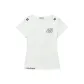 White with Black Embroidery V-Neck