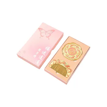 Future Maple Chinese Style National Cultural Creativity Fu Duo Pocket Mirror Comb Make up Tools Convenient