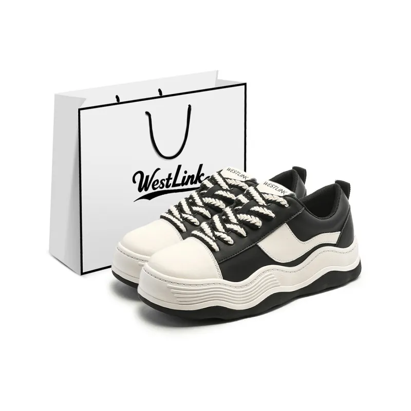 WESTLINK Breathable Height Increase Low Top Skateboard Shoes Women's-0