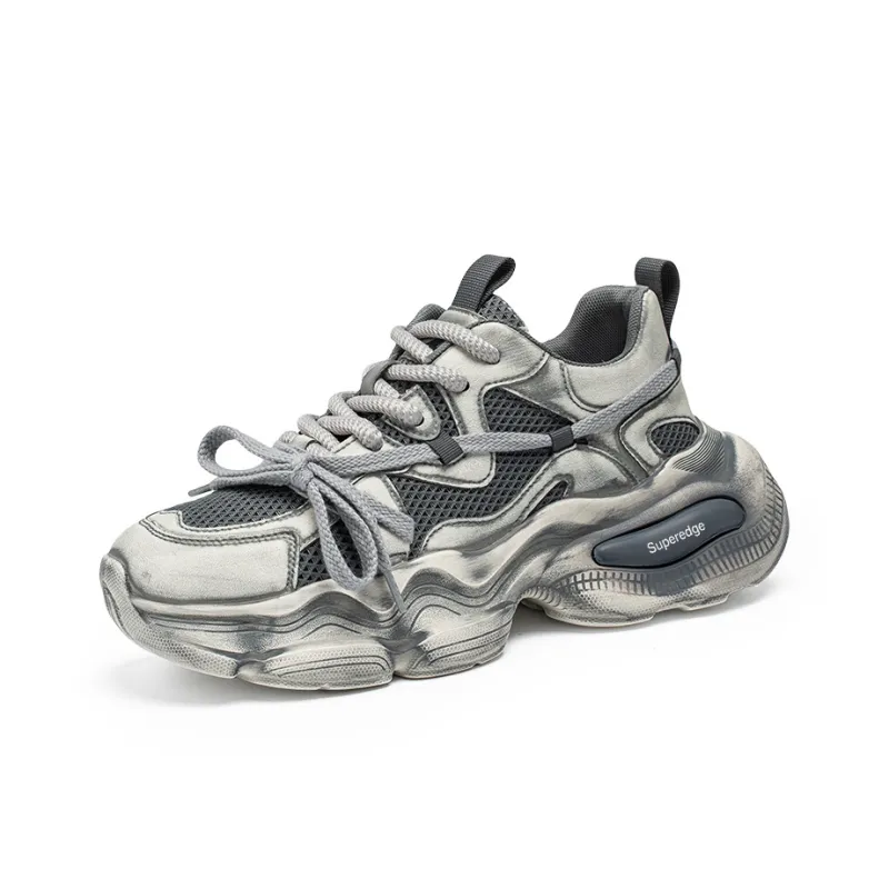 SUPEREDGE Slip Resistant And Abrasion Resistant Coverage Low Top Chunky Sneakers Men's-4