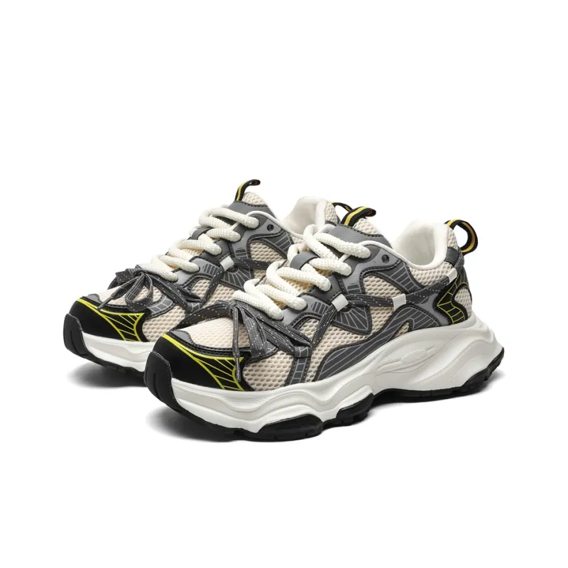 CEDAR HAN Shock Absorbers Slip Resistant Breathable Low Top Chunky Sneakers Men's-9