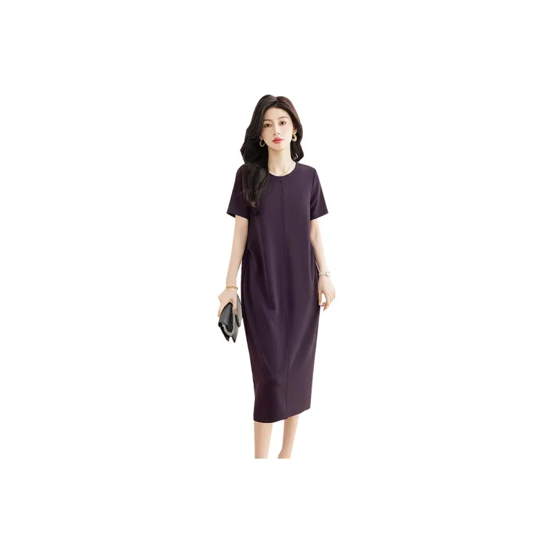 Cypress House Short Sleeved Dress Women's Purple-0