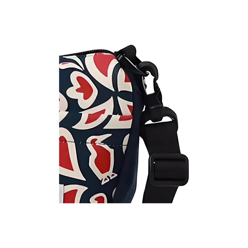 CHUMS Cotton Crossbody Bag, Shoulder Bag Unisex Red & Black-2