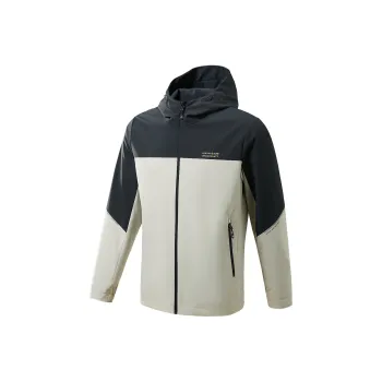 HLA Jackets Men Light Gray Splicing 94
