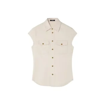 VERSACE Sleeveless Denim Shirt