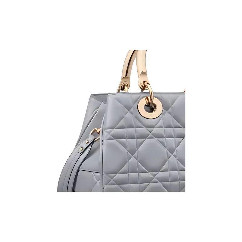 DIOR Calfskin Daisie Bag Shoulder Bag Crossbody Bag Handbag Medium Size Women's Powder Blue-3