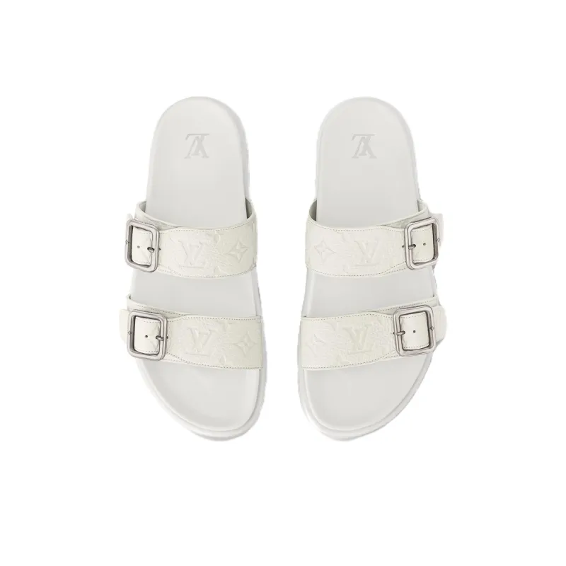 LOUIS VUITTON Venice Slide Slippers Men's White-3