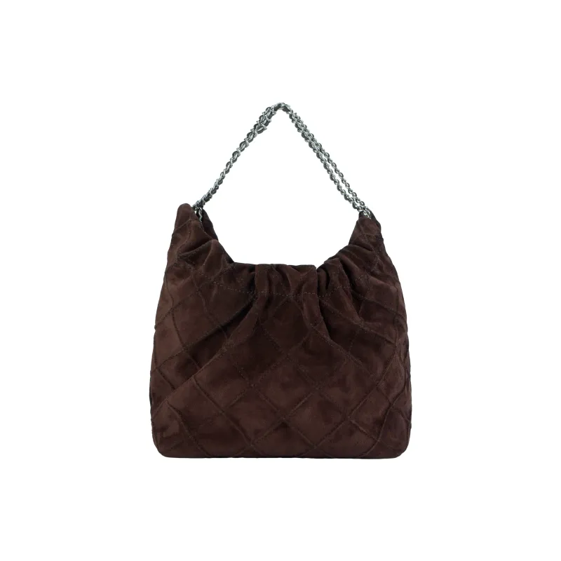 TORY BURCH Suede Shoulder Bag, Crossbody Bag, Handbag Mini Women's Liquorice-0
