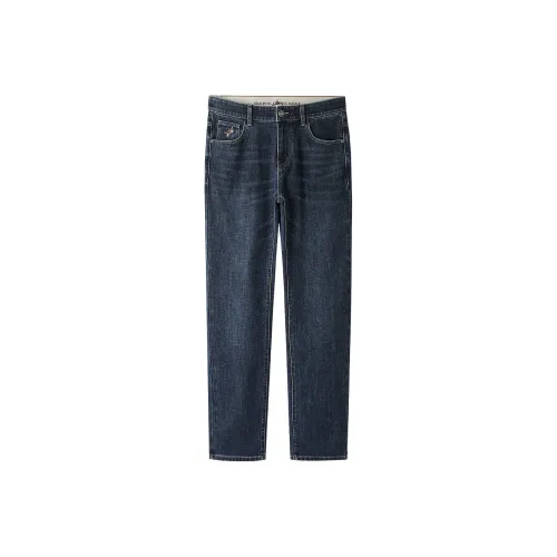 HLA Jeans Men Blue Gray Denim Gradient Dark 3E