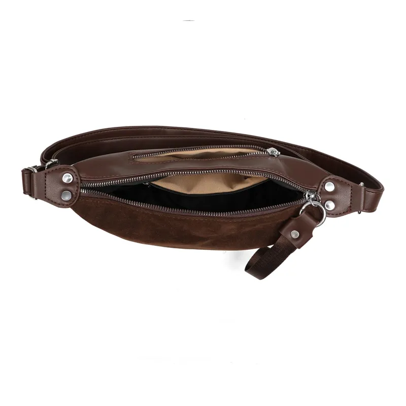 PT'SON Synthetic Leather Shoulder Bag, Crossbody Bag Women's Coffee-7