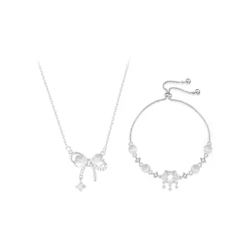 I&YOU Glass Cat Eye Necklaces Women's