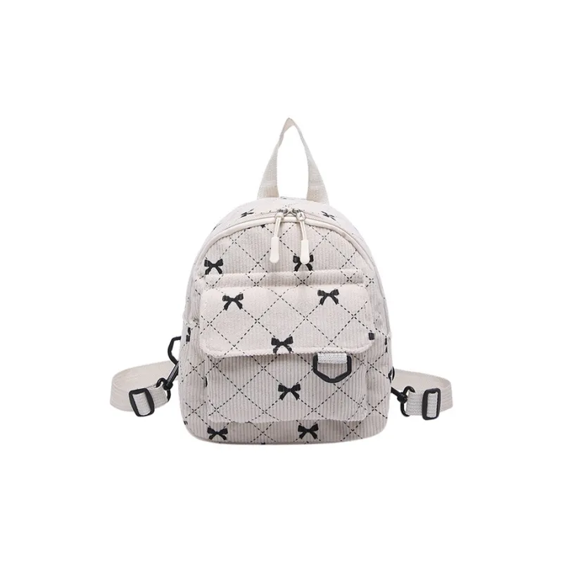 Yalu Nylon Backpack Regular Women's White/Pink/Brown/Gray/Blue-0