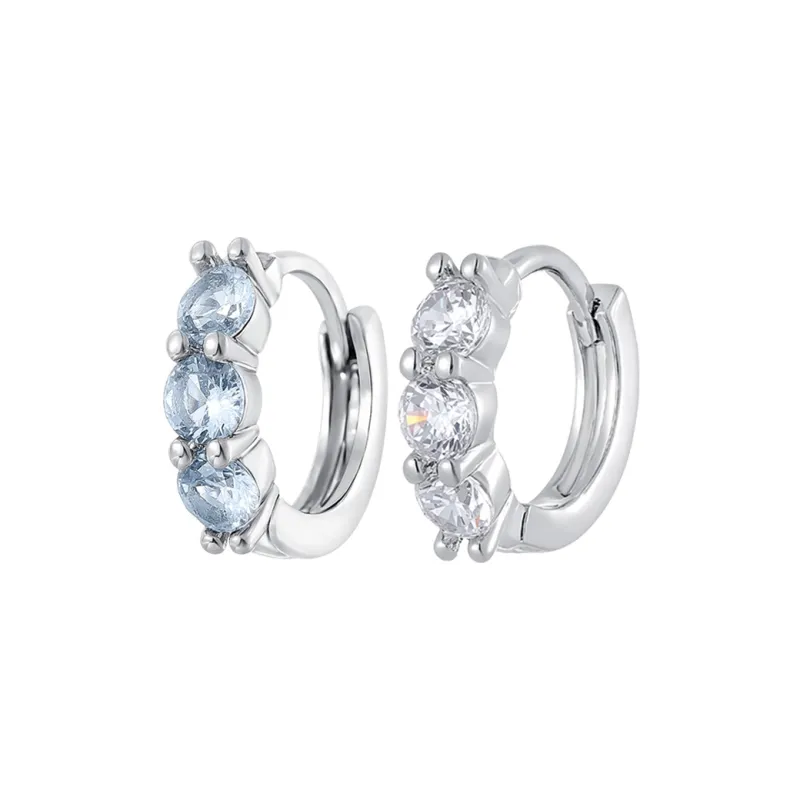 MISS XIA JWY S925 Sterling Silver Needle Earrings Women's-26