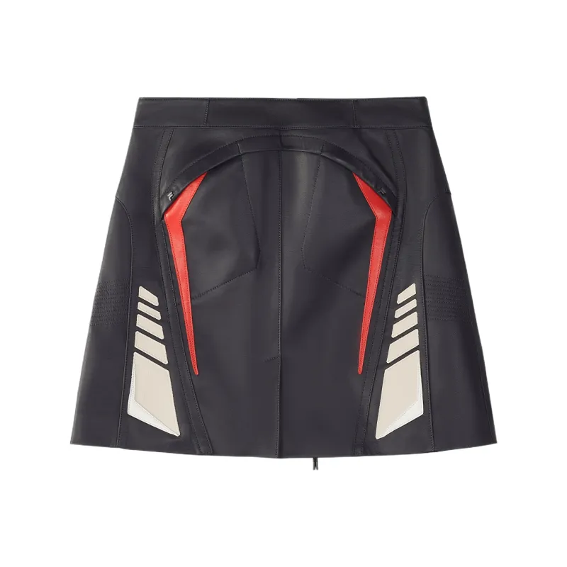 FILA FUSION Leather Short Skirts Women's Gray-1