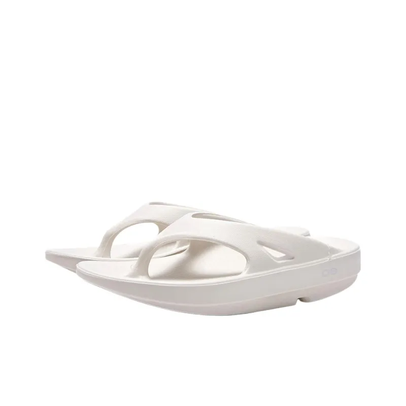 OOFOS Abrasion Resistant Flip Flops Unisex Ecru-2