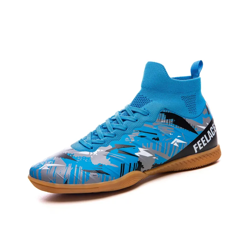 FEELACES Artificial Ground, Indoor Cushioning, Slip Resistant, And Abrasion Resistant Soccer Shoes Unisex-13