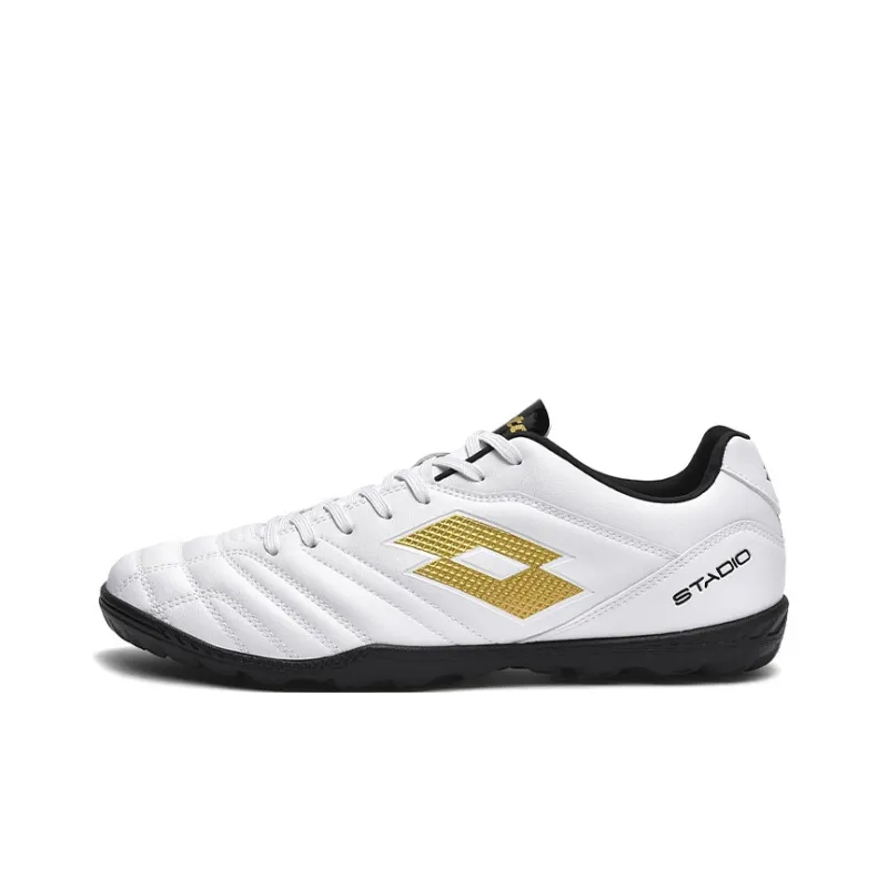 LOTTO TF Turf Coverage Abrasion Resistant Lightweight Soccer Shoes Men's White-0