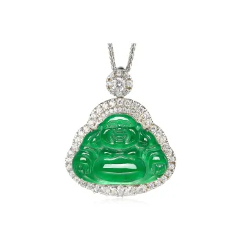 Cuiya Golden Building Ice Type Jadeite Necklaces Women's