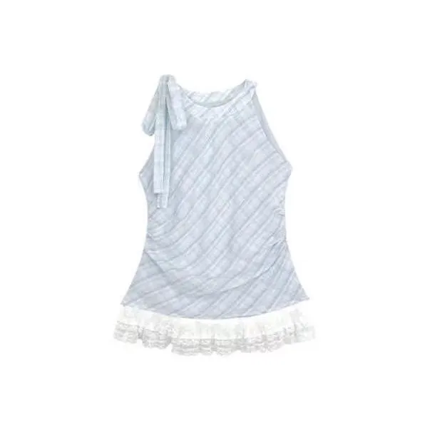 ABCMININ Tank Tops Women's Blue-1