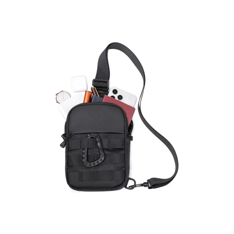 BJIAX Nylon Crossbody Bag, Sling Bag, Shoulder Bag Men's Black-5