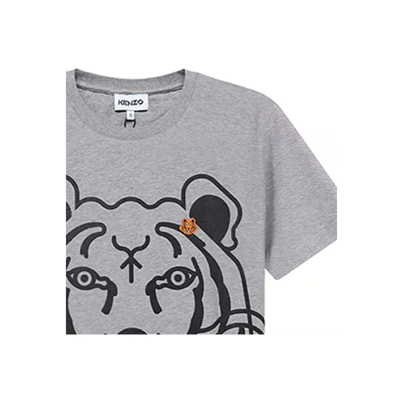 KENZO Classic Tiger Head T Shirt Women's Pearl Gray-5
