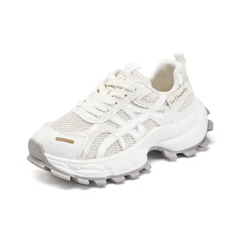 La Chapelle Anti Slip Wear Resistant Low Top Chunky Sneakers Women's Beige
