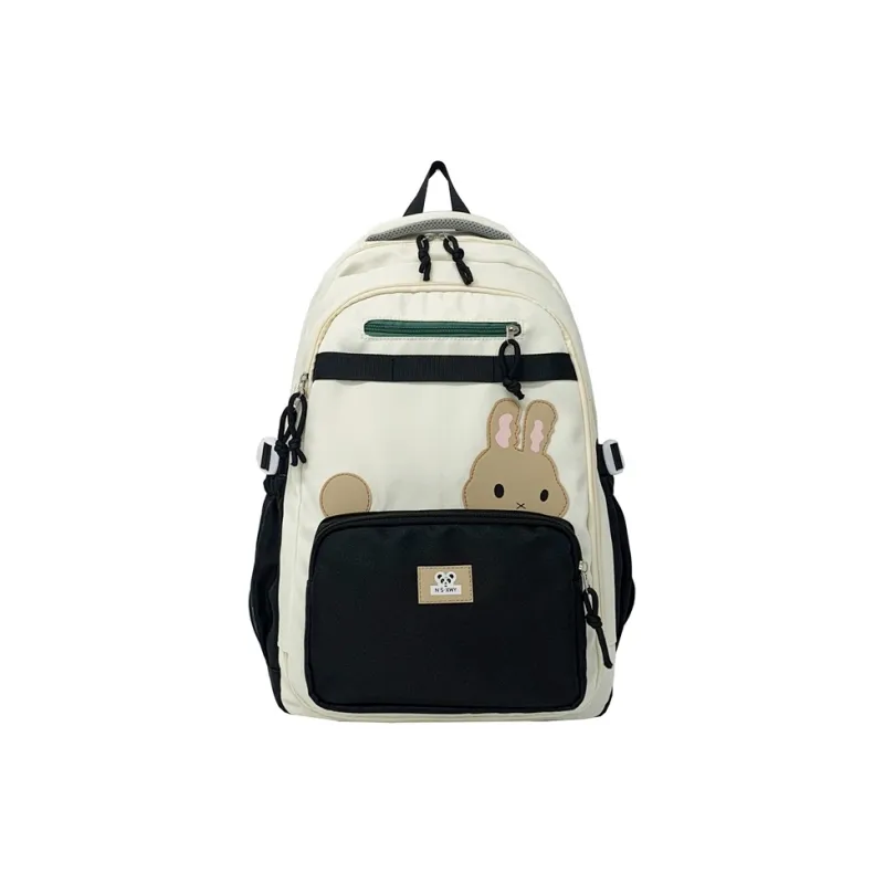 H YXIANG Composite Cloth Backpack Women's Multicolor-0