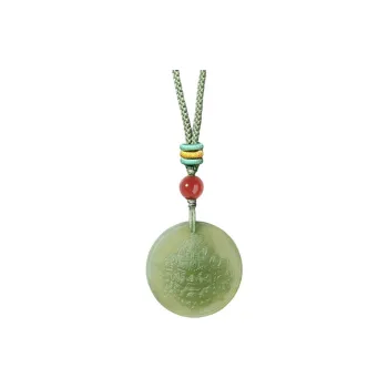 Royal Heaven's Choice Pendants Pale Greenish White Jade Unisex