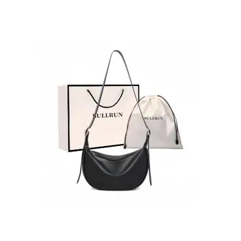 Bullrun Cow Leather Shoulder Bag Women's Black