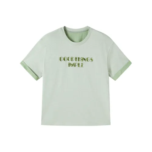 XIANGYING T Shirt Women's Light Green