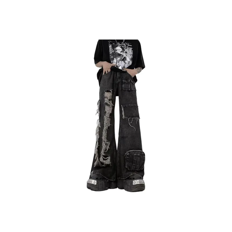 VIPGOOSE Jeans Unisex Black-0