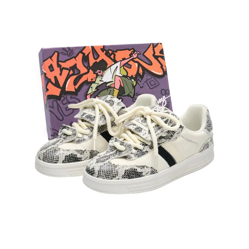 LAZY BONS Height Increasing, Abrasion Resistant, Lightweight, And Breathable Low Top Skateboard Shoes Unisex-6