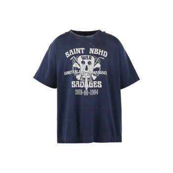 SAINT Mxxxxxx NEIGHBORHOOD Co brand T Shirts Unisex Marine Blue