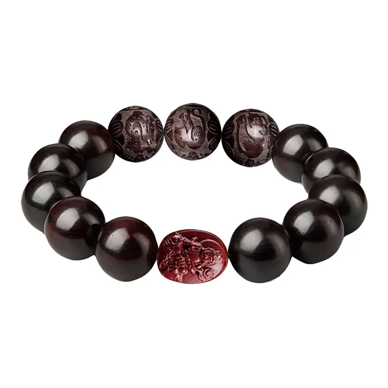 Yi Mingju Red Sandalwood Bracelets Unisex-8