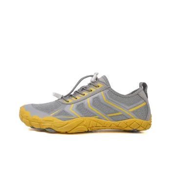 TELENT Odor Resistant Quick Dry Lightweight River Trekking Shoes Unisex Gray Yellow