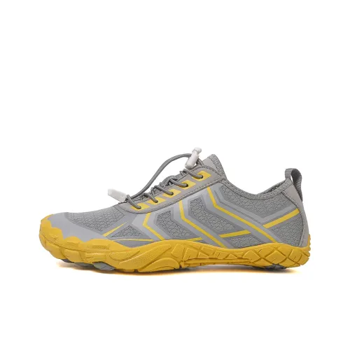 TELENT Odor Resistant Quick Dry Lightweight River Trekking Shoes Unisex Gray Yellow