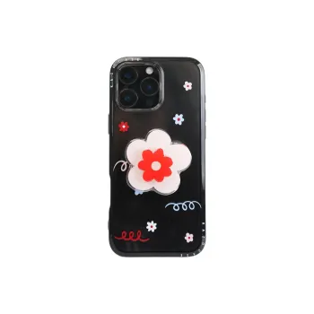 Sopi Acrylic Material Transparent Floral Graffiti Phone Cases Compatible With IPhone 16/15 Pro Max/Apple 13/14 Pro/Max